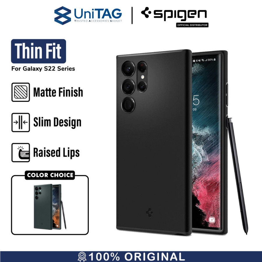 Case Samsung Galaxy S22 Ultra Plus Spigen Thin Fit Hybrid Slim Casing