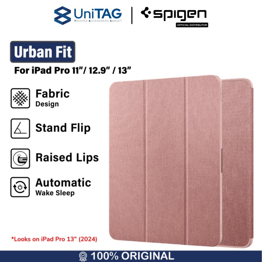 Spigen iPad Pro 11" (2022 / 2021 / 2020 / 2018) Case Flip Cover Urban Fit - Rose Gold ACS01055 (Offline SKU)