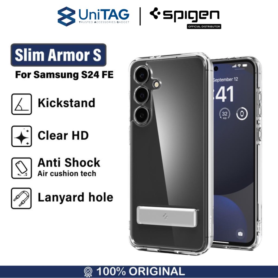 Spigen Galaxy S24 FE Case Stand Slim Armor Essential S - Crystal Clear ACS08564 (Offline SKU)