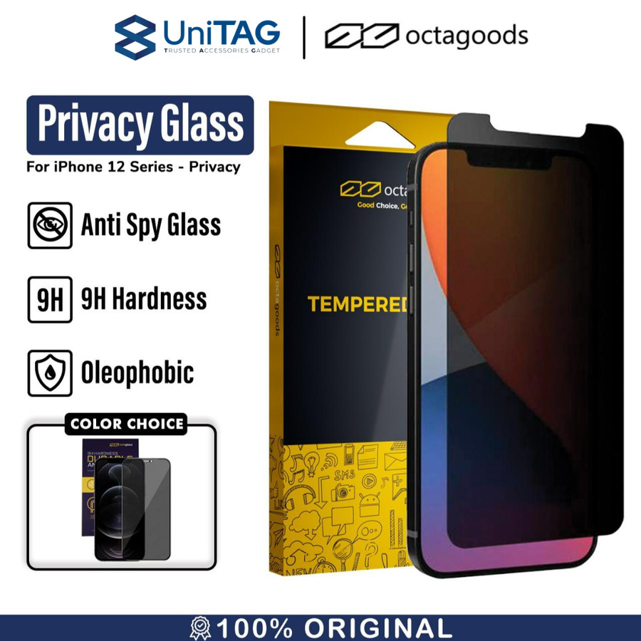 Tempered Glass Anti Spy iPhone 12 Pro Max 12 Mini OCTA Privacy