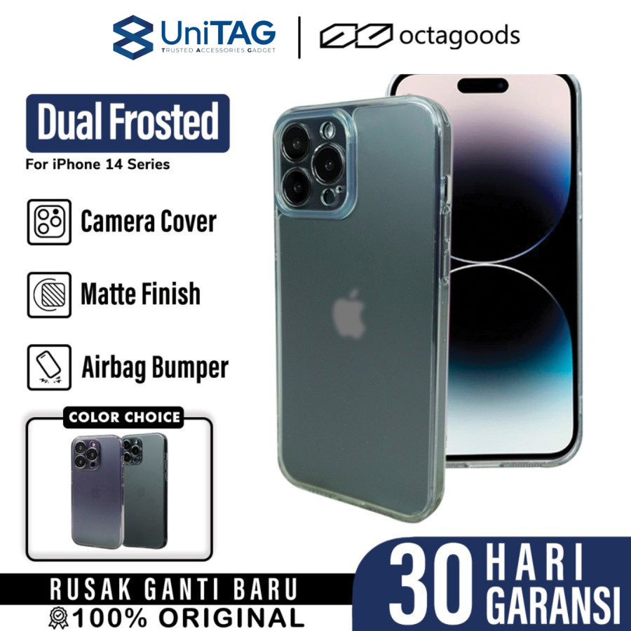 Octagoods iPhone 14 Plus Case Dual Frosted - White