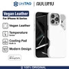 Aulumu iPhone 16 Pro Max Case Vegan Leather - White A16-PU-WT-PM