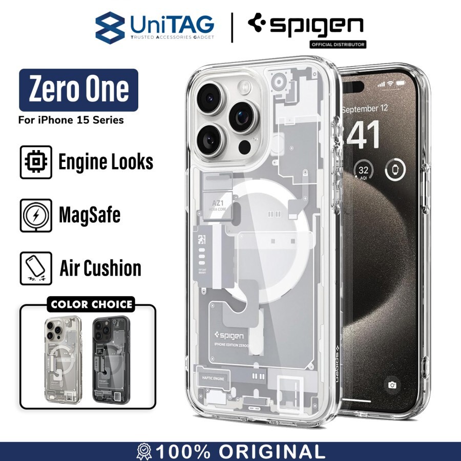 Spigen iPhone 15 Case Ultra Hybrid Zero One MagFit - White ACS07037
