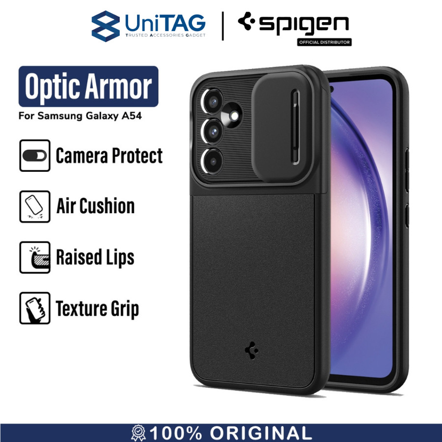Spigen Galaxy A54 Case Camera Cover Optik Armor - Black ACS05891