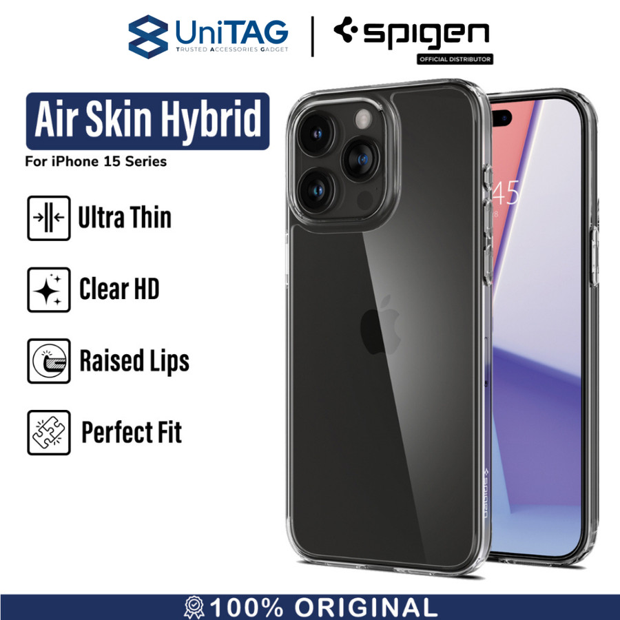 Spigen iPhone 15 Pro Max Case Air Skin Hybrid - Crystal Clear ACS06554