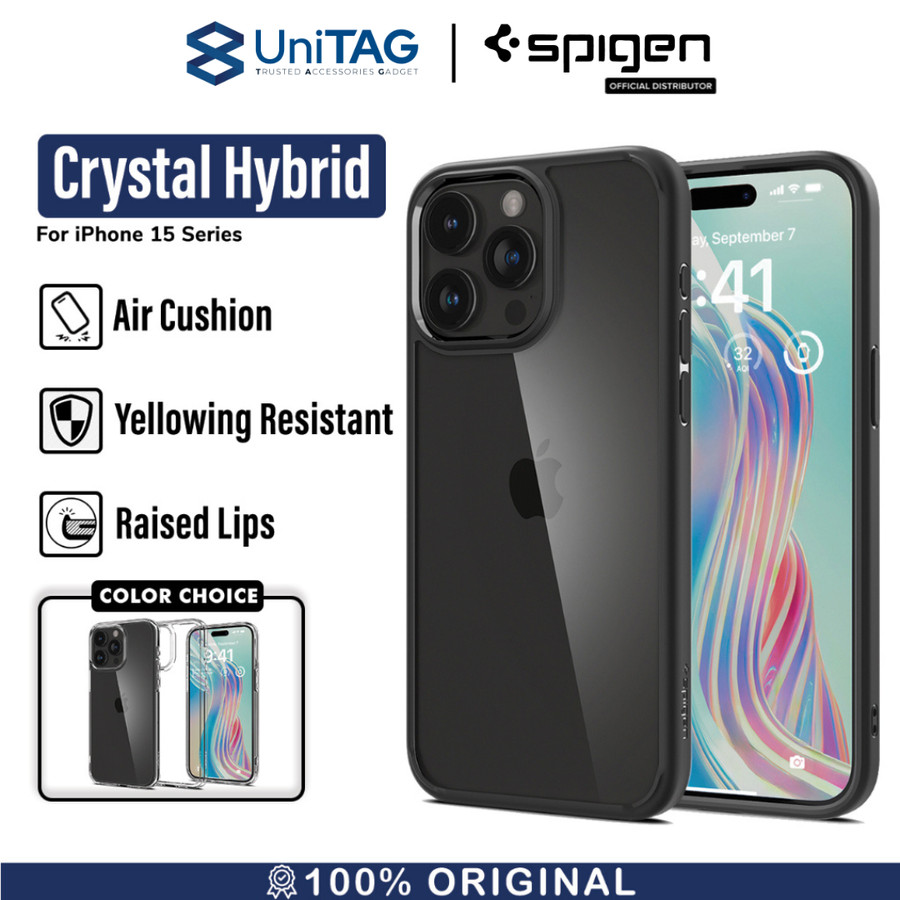 Spigen iPhone 15 Pro Max Plus Case Crystal Hybrid Slim Clear Casing