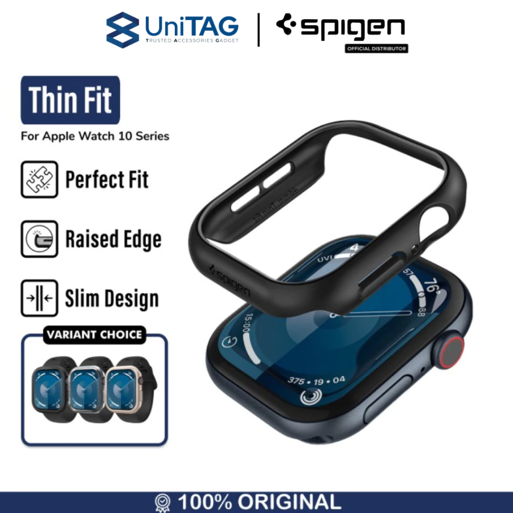 Spigen Apple Watch 10 (46mm) Case Thin Fit - Black ACS08601