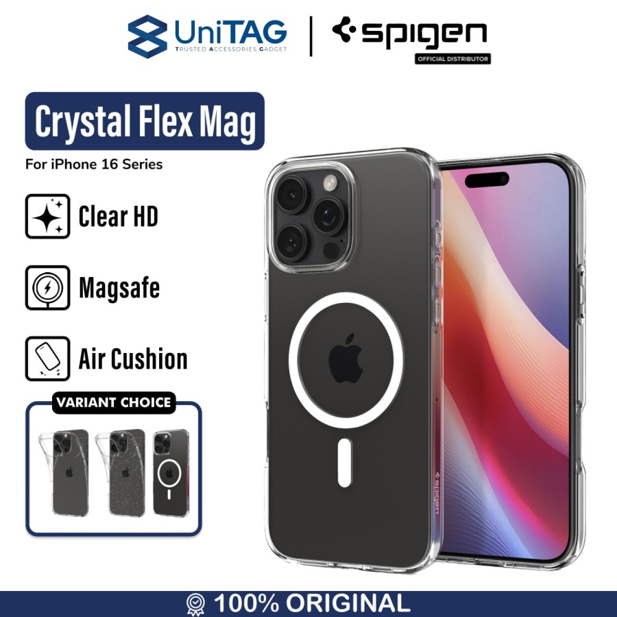 Spigen iPhone 16 Pro Max Case Crystal Flex - Crystal Clear ACS08025 (Offline SKU)