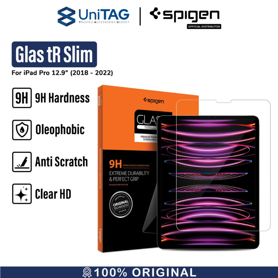 Spigen iPad Pro 12.9" (2022 / 2021 / 2020 / 2018) Tempered Glass 1 Pack GlastR Slim - Transparency 068GL25594