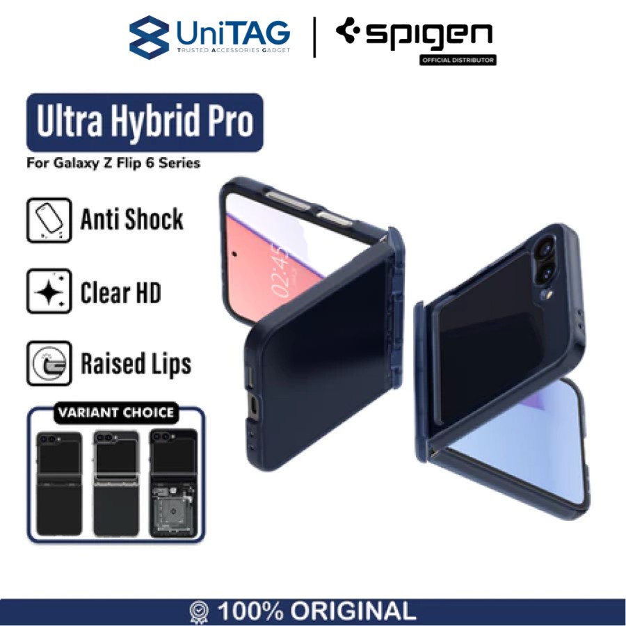 Spigen Galaxy Z Flip 6 Case Ultra Hybrid Pro - Frost Navy Blue ACS08288