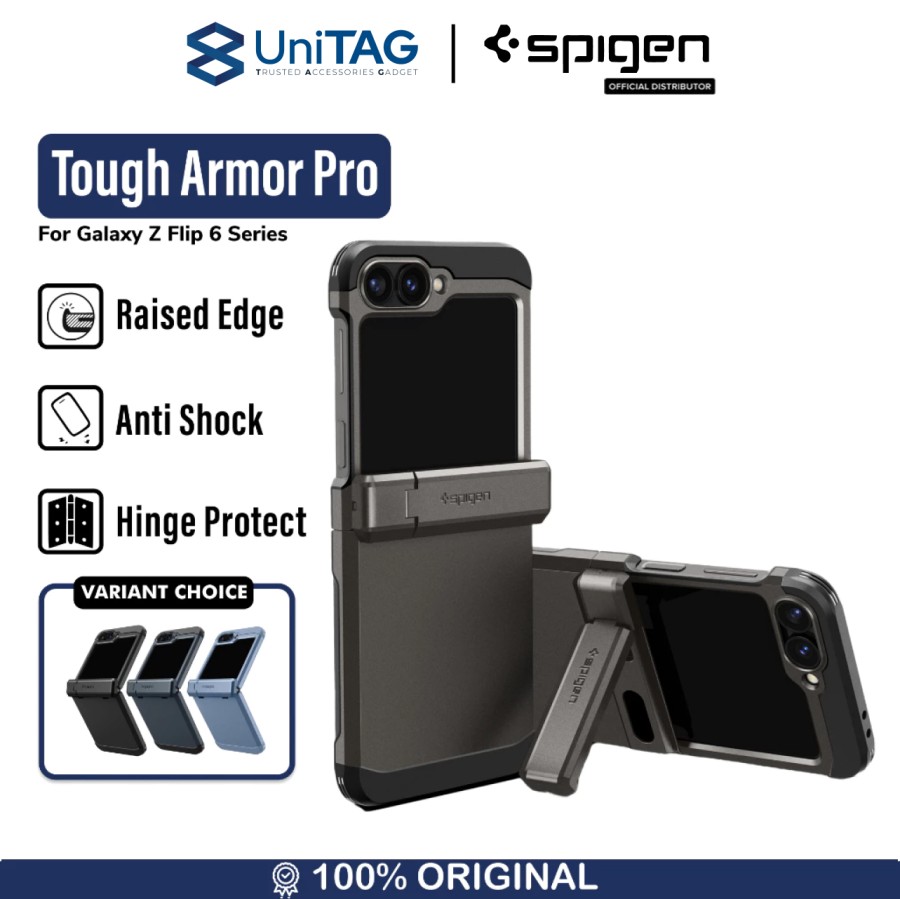 Spigen Galaxy Flip 6 Case Tough Armor Pro - Gunmetal ACS08360