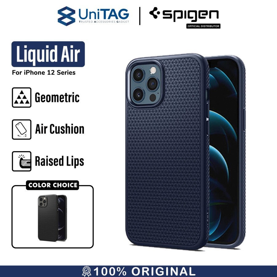 Spigen iPhone 12 / 12 Pro Case Liquid Air - Navy Blue ACS02250