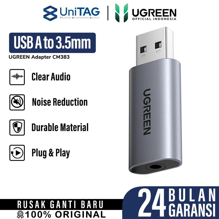 UGREEN Adapter Audio USB A to Jack 3.5mm Stereo Sound - CM383 80864