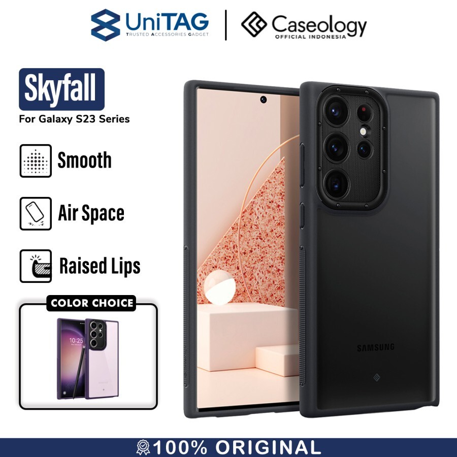 Caseology Galaxy S23 Ultra Case Skyfall - Matte Black ACS05657