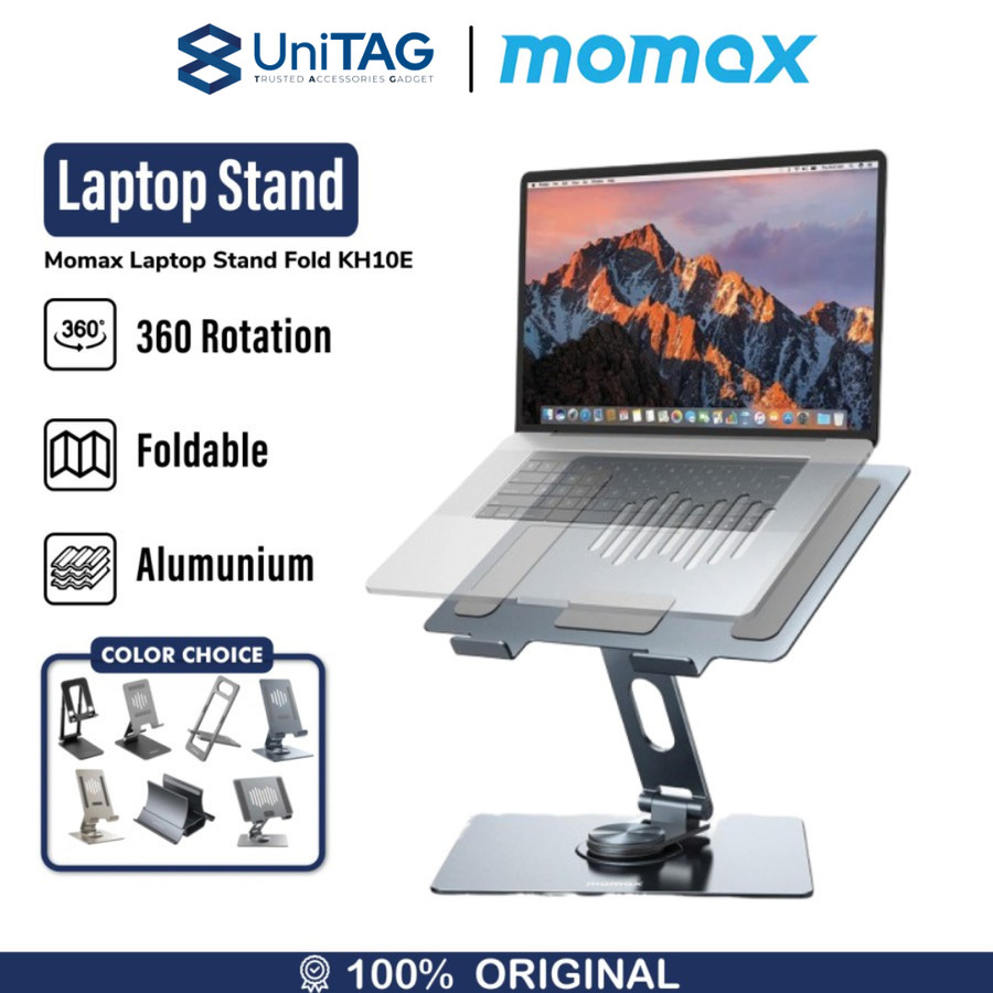 Momax Stand Tablet + Laptop Rotatable Fold Stand - Space Grey KH10E