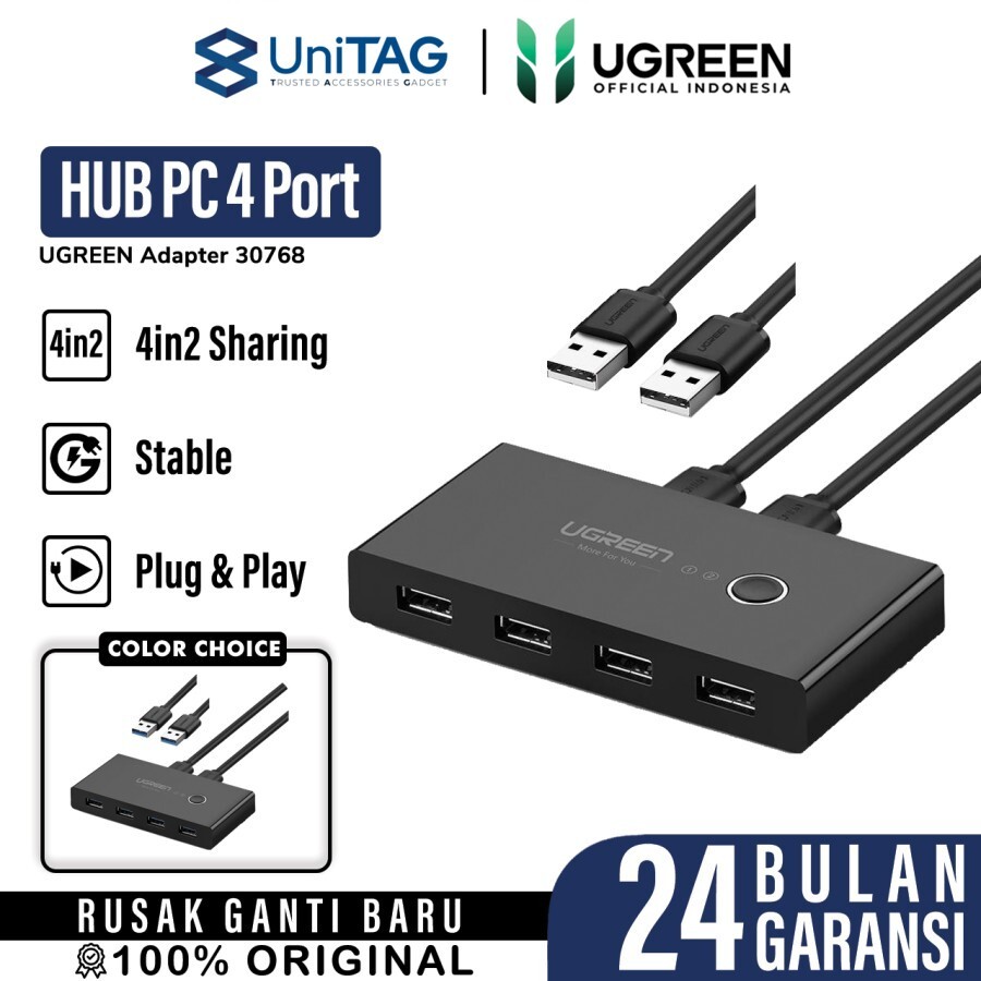 Adapter HUB PC 4 Port USB UGREEN Sharing Switch Box USB 2.0 / 3.0