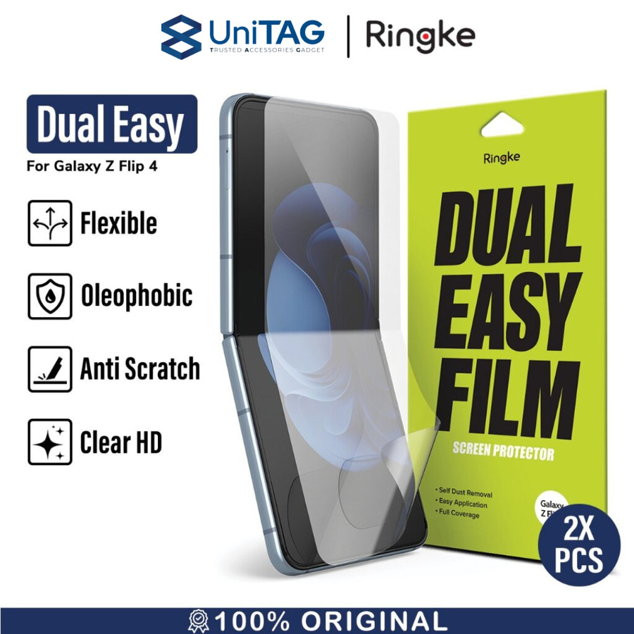 Ringke Galaxy Z Flip 4 Screen Protector Dual Easy Film - (2Pack) D2E046