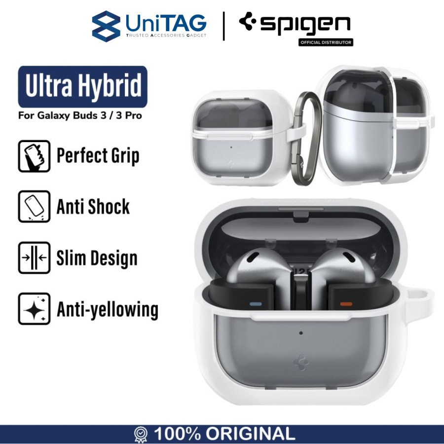 Spigen Galaxy Buds 3 FE / 3 / 3 Pro Case Ultra Hybrid - Jet White ACS08431