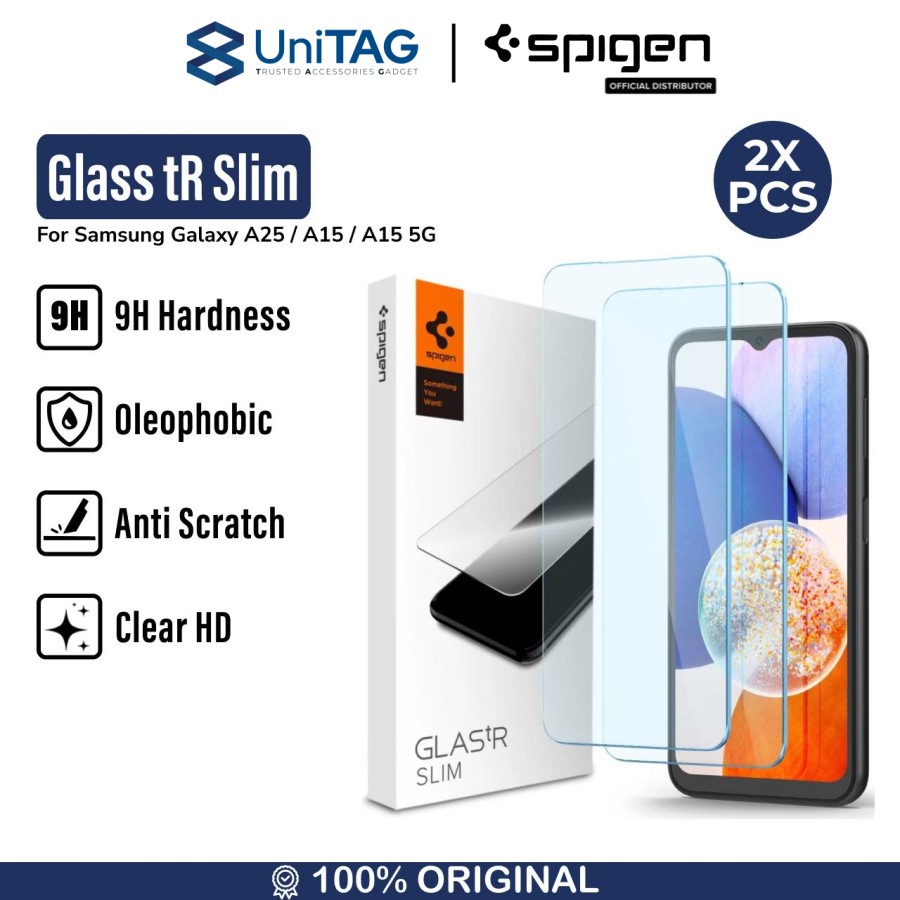 Spigen Galaxy A25 5G / A15 / A15 5G Tempered Glass 2 Pack GlastR Slim - Transparency AGL07447-1