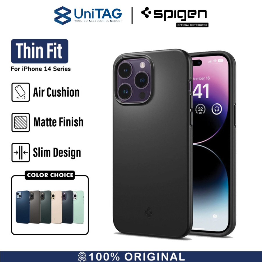 Spigen iPhone 14 Case Thin Fit - Black ACS04788
