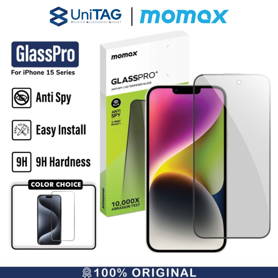 Momax iPhone 15 Pro Tempered Glass GlassPro+ - Privacy PZAP23MD1VD