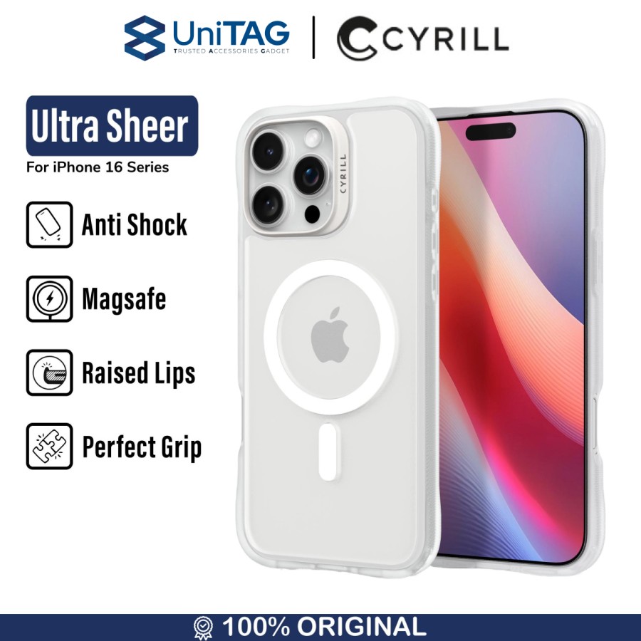 Cyrill iPhone 16 Pro Magsafe Case Ultra Sheer Mag - Clear ACS08251
