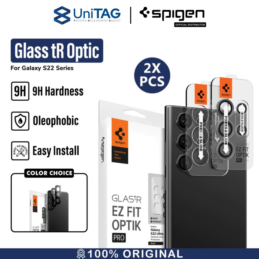 Camera Lens Samsung Galaxy S22 Ultra Plus Spigen Glass tR Optic Slim