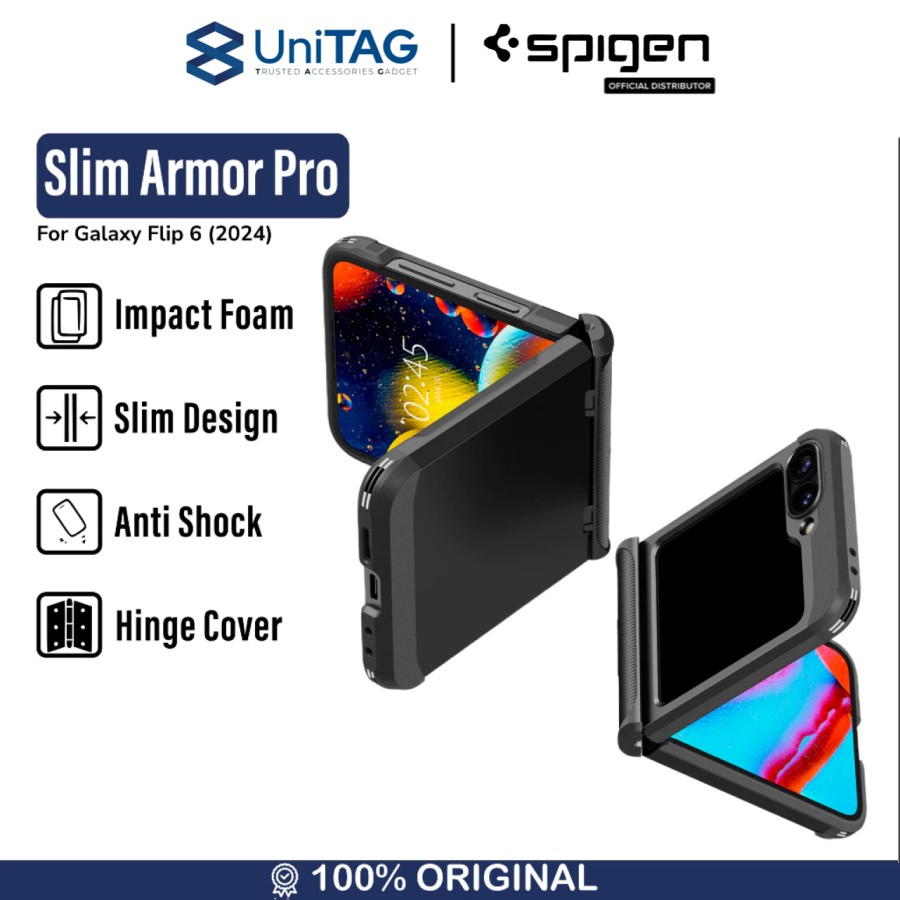 Spigen Galaxy Z Flip 6 Case Slim Armor Pro - Black ACS08354