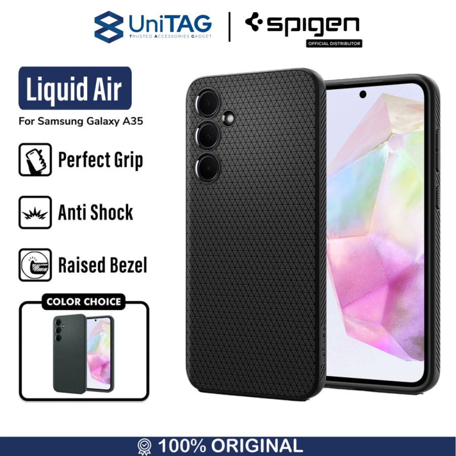 Spigen Galaxy A35 (2024) Case Liquid Air - Abyss Green ACS07520-1
