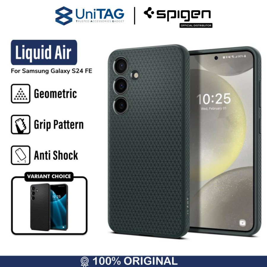 Spigen Galaxy S24 FE Case Liquid Air - Abyss Green ACS08619