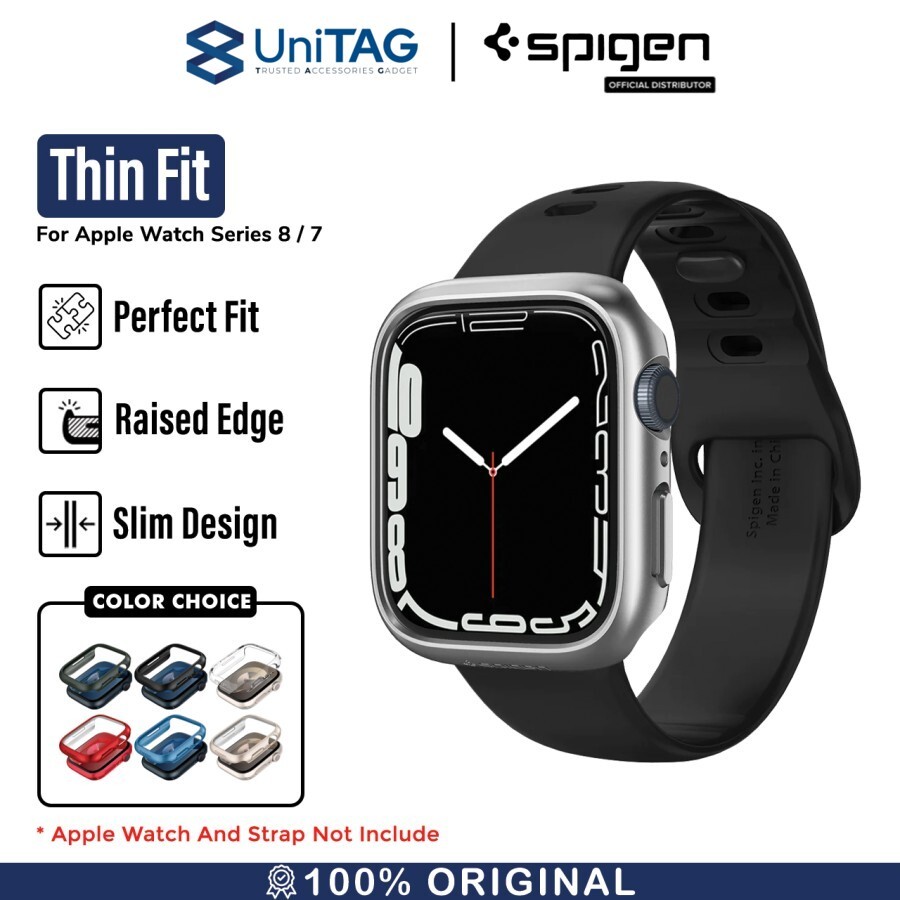 Spigen Apple Watch 45mm (Series 9 / 8 / 7) Case Thin Fit - Graphite ACS04178