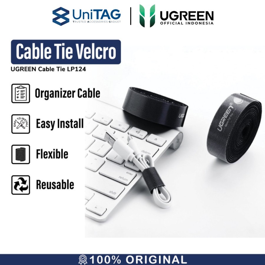 Cable Velcro UGREEN Pengikat / Perekat Strap Clip Kabel Organizer