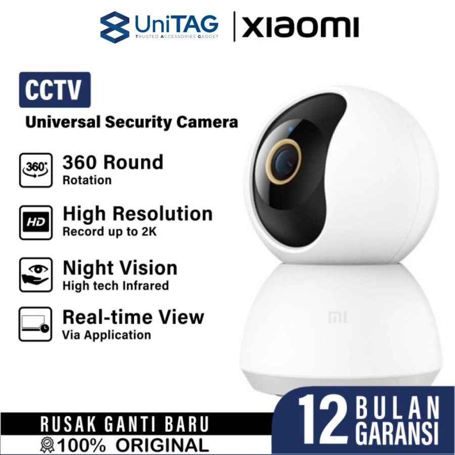 Xiaomi Mi Home Security Camera CCTV 360 2K - White (Garansi TAM 12 Bulan)