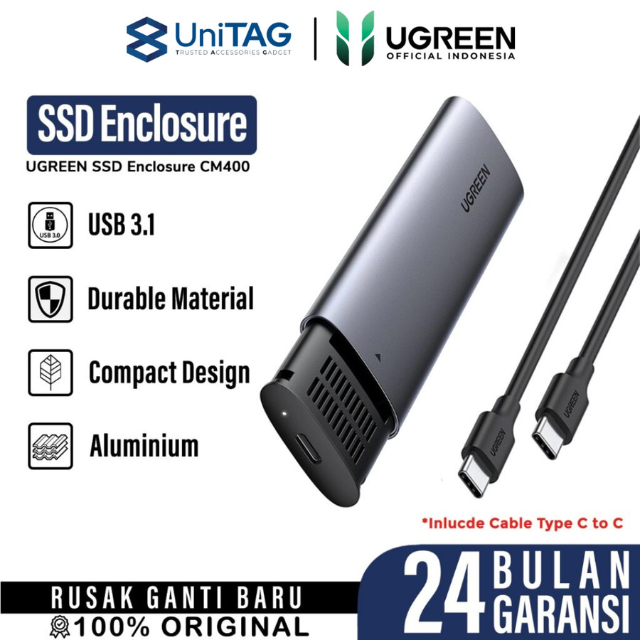 UGREEN Enclosure SSD M.2 NVMe SATA - CM400 10902