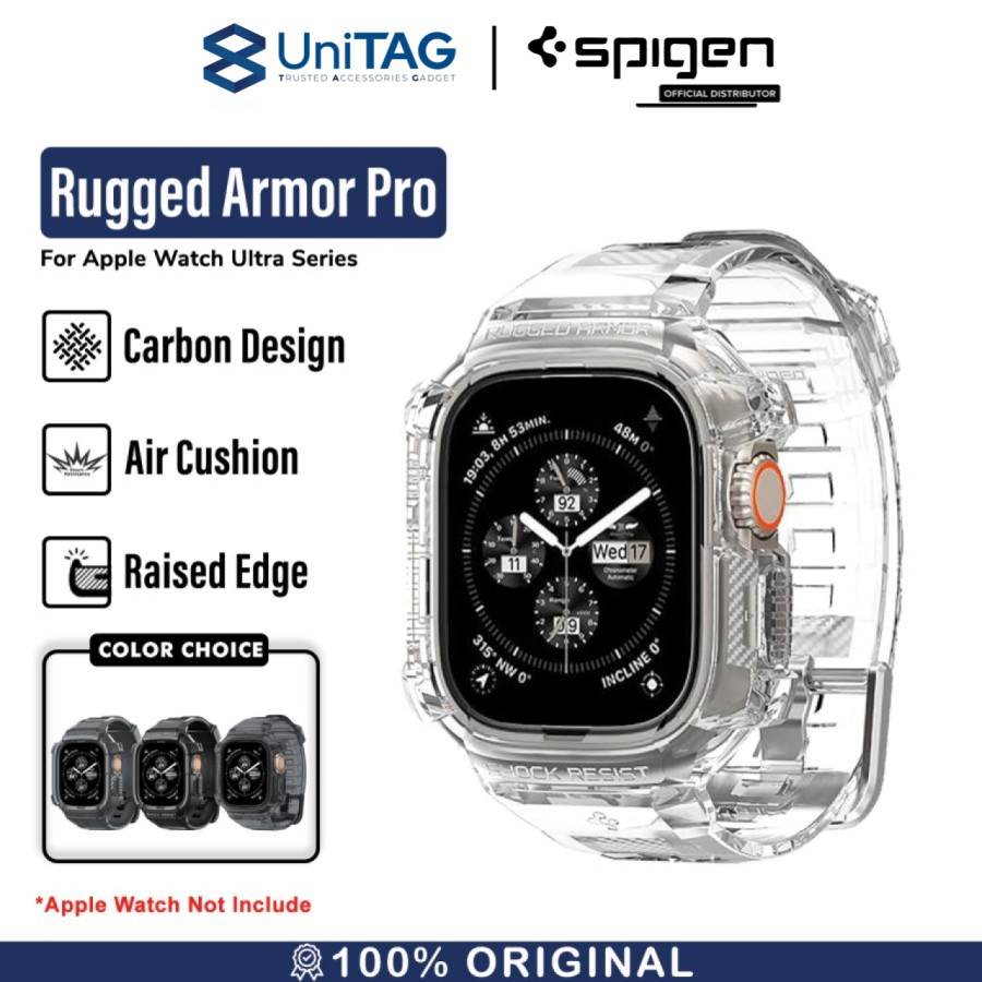 Spigen Apple Watch 49mm Case Strap Rugged Armor Pro - Dark Gray ACS07390