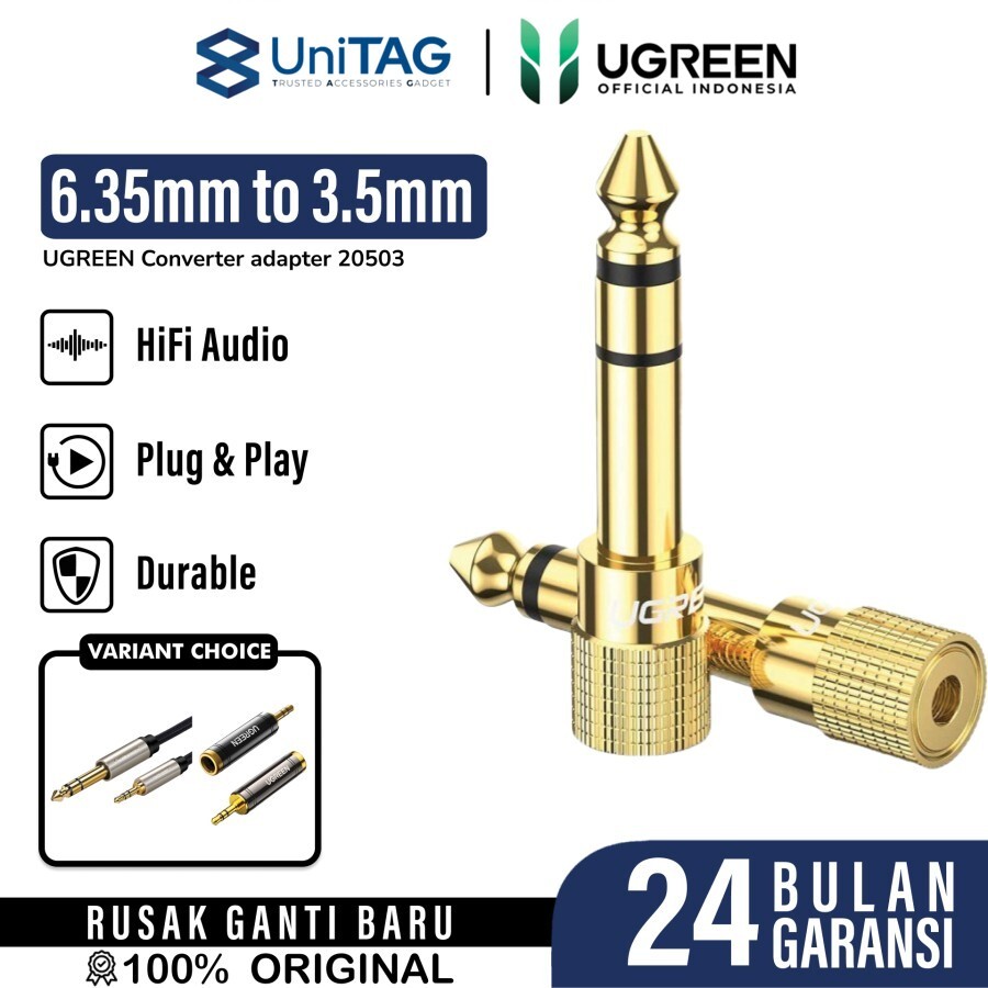 UGREEN Adapter Audio Jack 6.5mm to Jack 3.5mm - 20503 20503