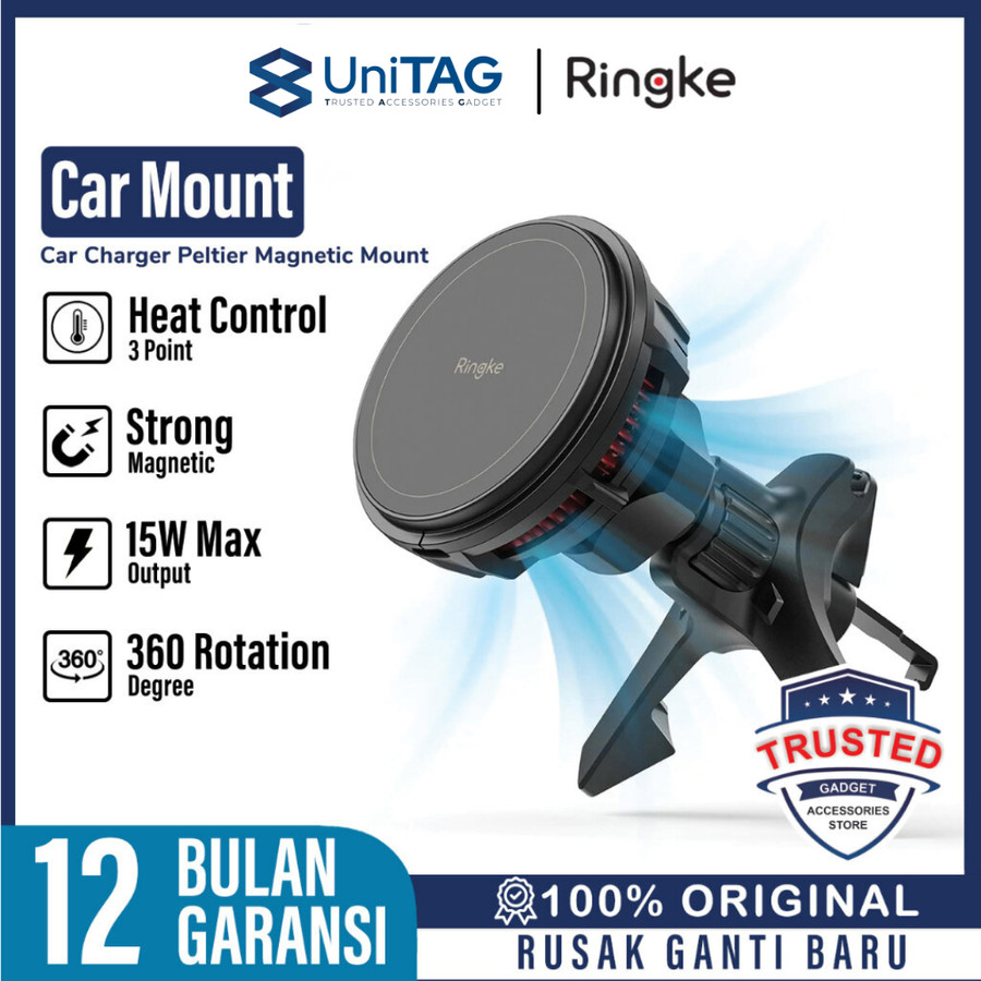 Ringke Car Charger Peltier Magnetic Mount - Black CS05044RS