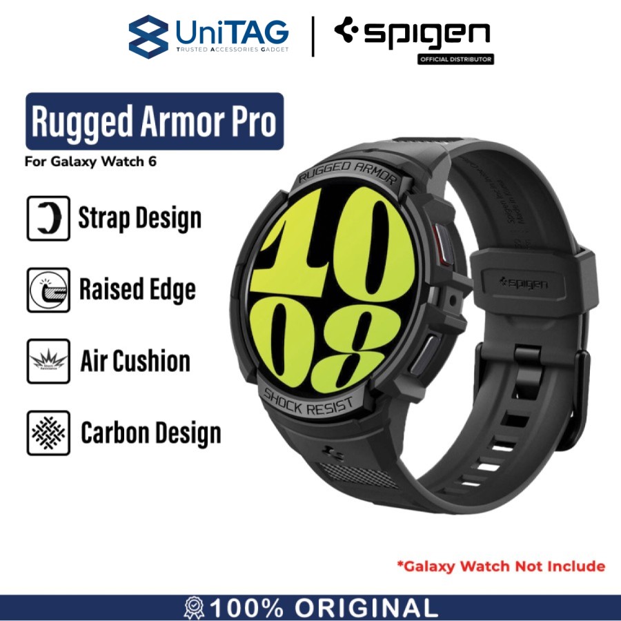 Spigen Galaxy Watch 6 (40mm) Case Strap Rugged Armor Pro - Black ACS06501