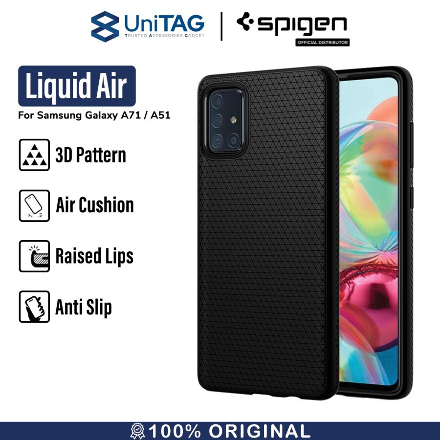 Spigen Galaxy A51 Case Liquid Air - Matte Black ACS00601