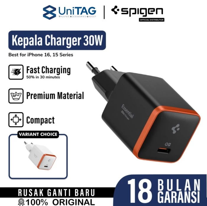 Spigen Wall Charger 30W 1C ArcStation Essential - Black EE301EU ACH08448