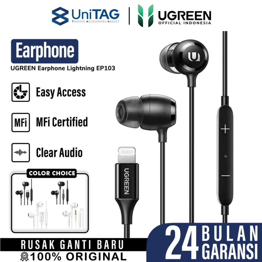 UGREEN Headset Lightning Connector MFi - Black EP103 30631