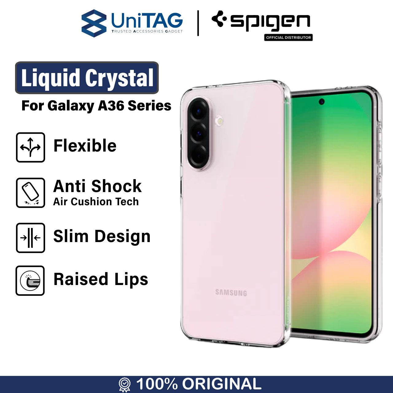 Spigen Galaxy A36 5G Case Liquid Crystal - Crystal Clear ACS09167-1