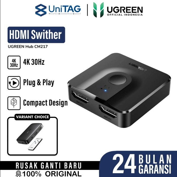 UGREEN Switcher 3 HDMI - HDMI - Gray CM332 80125-1