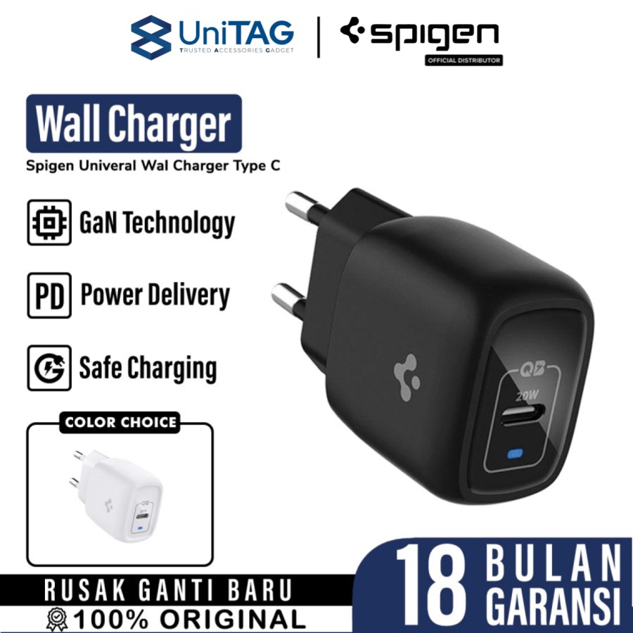 Spigen Wall Charger 20W 1C GaN ArcStation Pro - Black ACH02070