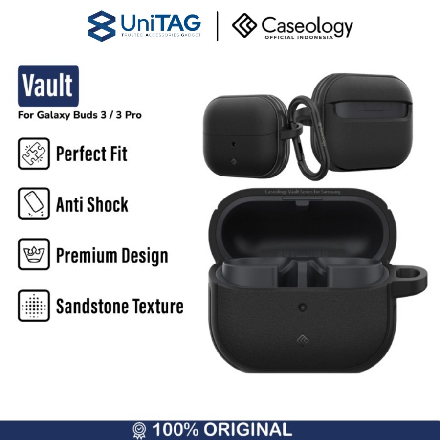Caseology Galaxy Buds 3 / 3 Pro Case Vault - Matte Black ACS08334