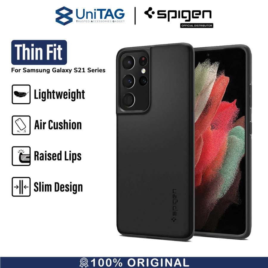 Case Samsung Galaxy S21 Ultra Plus Spigen Thin Fit Hybrid Slim Casing
