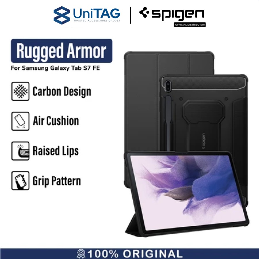 Spigen Galaxy Tab S7 FE 5G Rugged Armor Pro - Black ACS03007-1