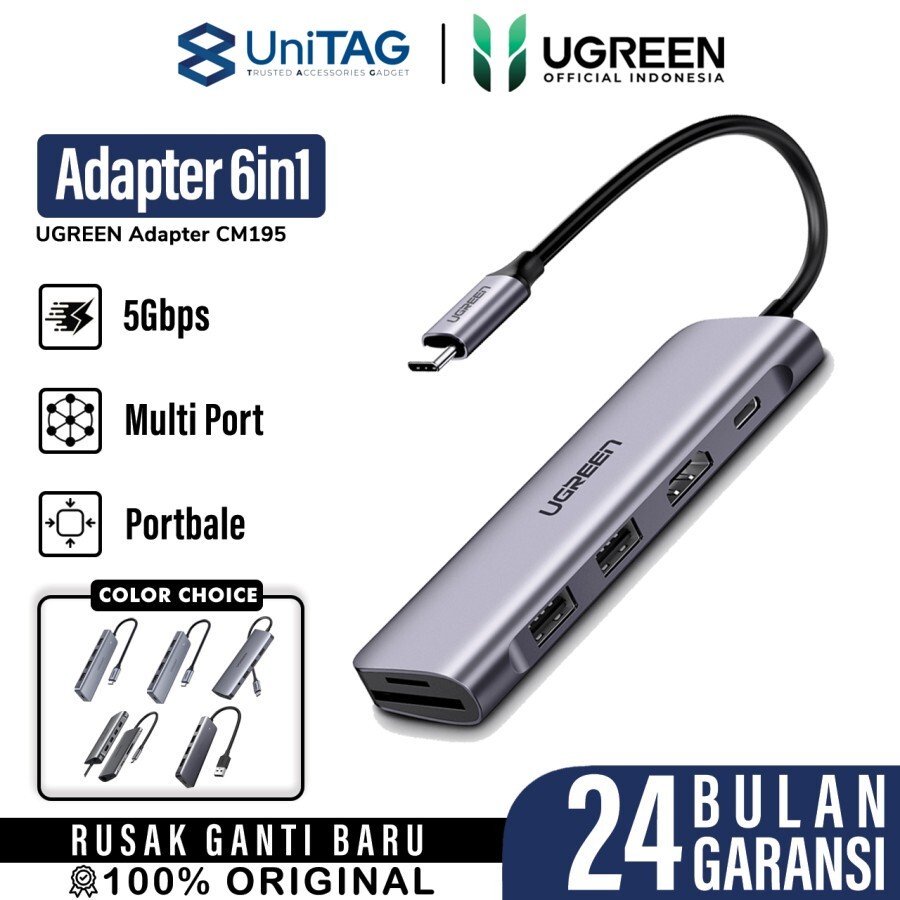 Adapter USB HUB Port Macbook iPad 4/6/8/10 in 1 UGREEN Type C Mini 3.0