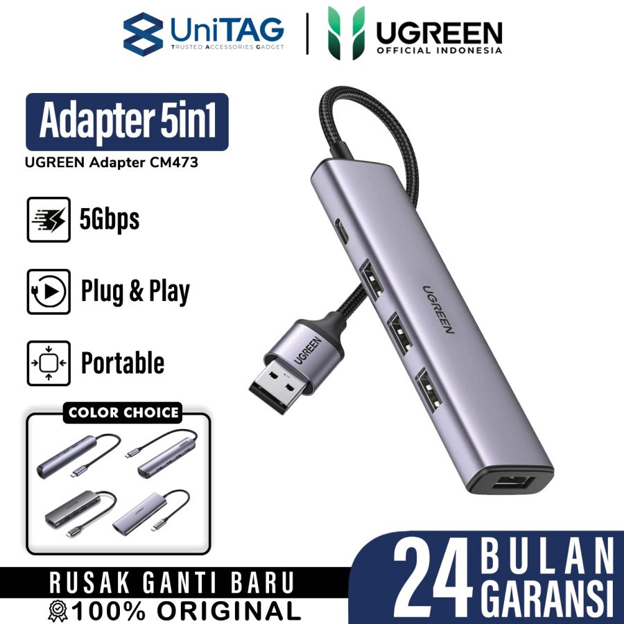 Adapter Cable HUB USB C 5in1 UGREEN Macbook / Laptop Multi Port HUB