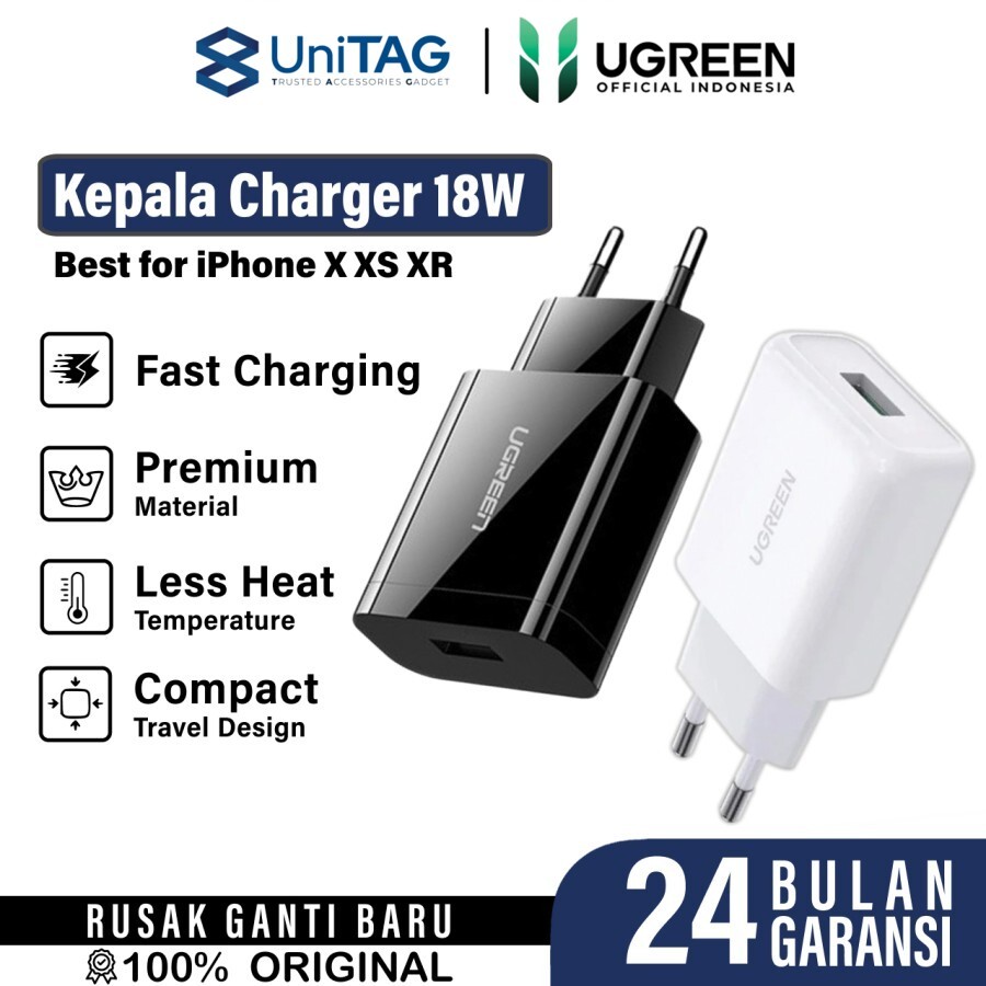 UGREEN Wall Charger 18W 1A - Black CD122 70273